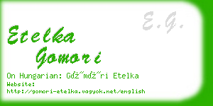 etelka gomori business card